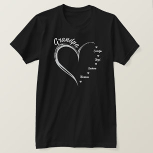 Personalised Grandpa Sweatshirt, Grandpa Heart T-Shirt