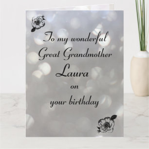 Personalised Great Grandmother Birthday Card