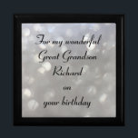 Personalised Great Grandson Birthday Gift Box<br><div class="desc">Gorgeous Personalised Gift Box ' For my wonderful Great Grandson on her Birthday'</div>