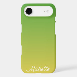 Personalised green and yellow ombre iPhone 17 air case