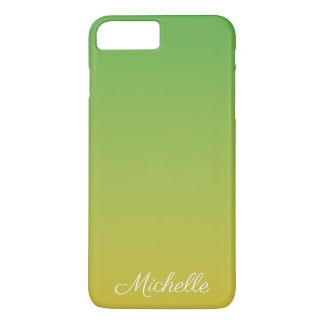 Personalised green and yellow ombre Case-Mate iPhone case (Back)