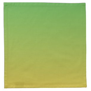 Personalised green and yellow ombre cloth napkin