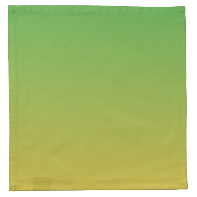 Personalised green and yellow ombre cloth napkin (Front)