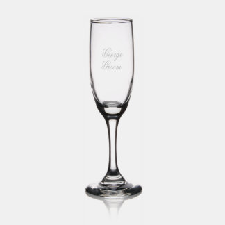 Personalised Groom Champagne Glass