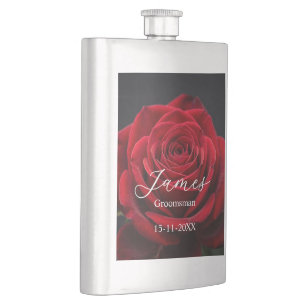 Personalised Groomsman custom photograph Flask