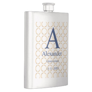 Personalised Groomsman Flask Custom Name & date