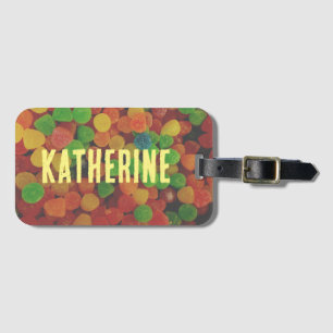 Personalised Gumdrops Candy Quirky Luggage Tag