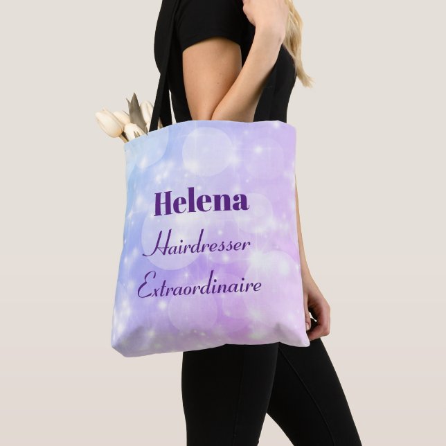 Personalised Hairdresser Extraordinaire design Tote Bag (Close Up)