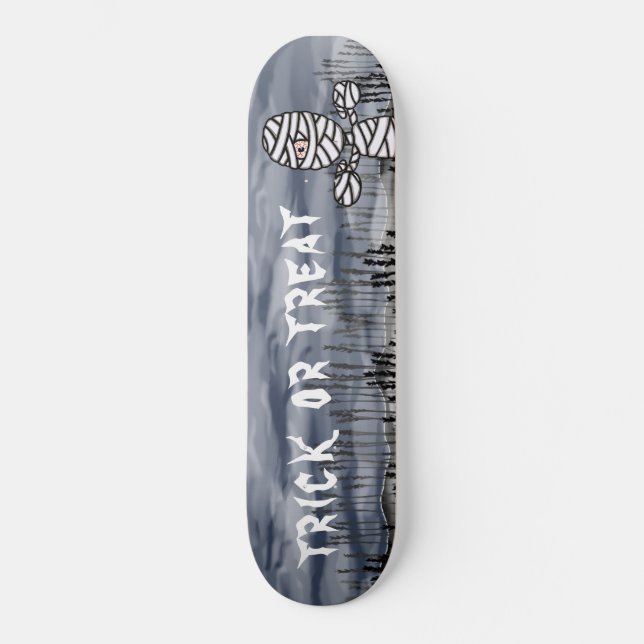 Personalised Halloween Horror Mummy Skateboard (Front)