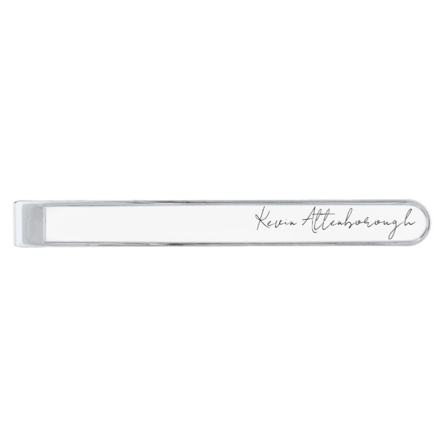 Personalised Handwriting Tie Clip Tie Bar Gift For (Front)