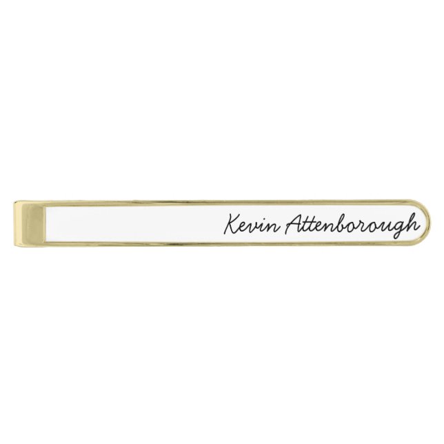 Personalised Handwriting Tie Clip Tie Bar Gift For (Front)