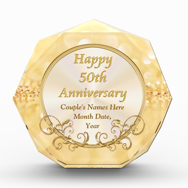 Personalised Happy 50th Wedding Anniversary Gifts (Front)
