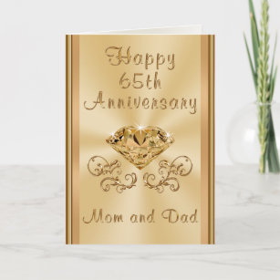 Personalised Happy 65th Wedding Anniversary Cards