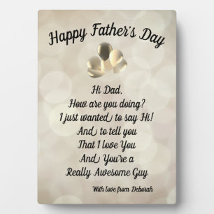 Personalised Happy Father’s Day gift Plaque
