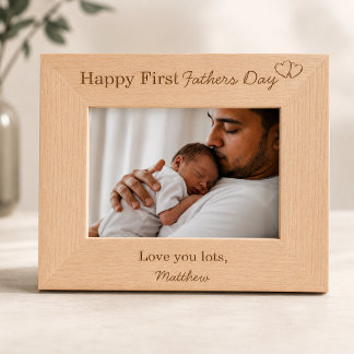 Personalised Happy First Fathers Day Picture Frame