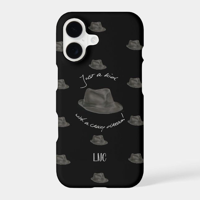 Personalised Hat For Leonard (black) Iphone Case (Back)