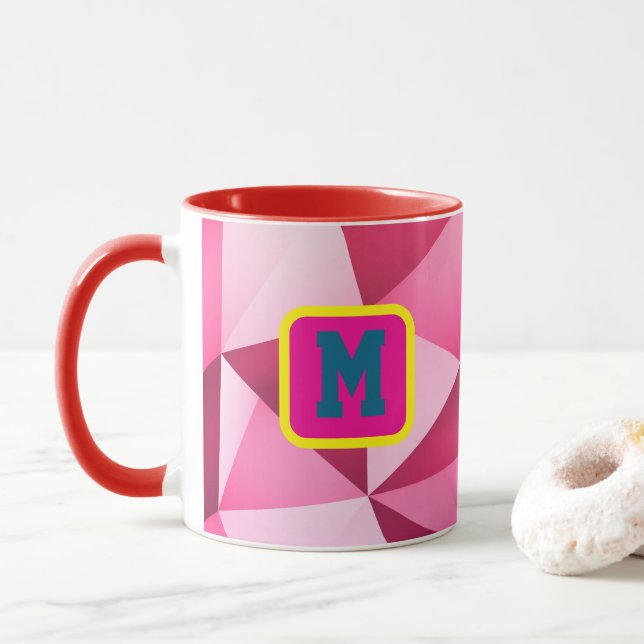 Personalised Holographic Initial Coffee Mug Custom (With Donut)