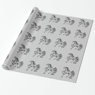 personalised horse art gifts and accessories wrapping paper