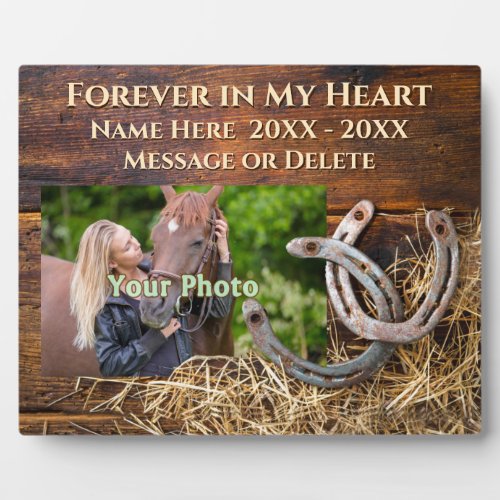 Personalised Horse Memorial Plaque PHOTO NAME Plaque