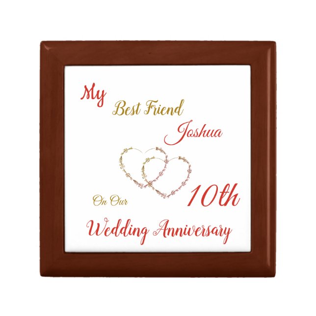 Personalised Husband 10th Anniversary Gift Box (Front)