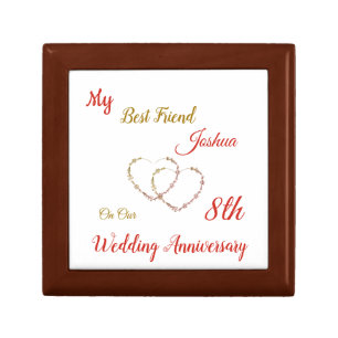 Personalised Husband 8th Anniversary Gift Box