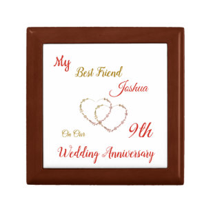 Personalised Husband 9th Anniversary Gift Box