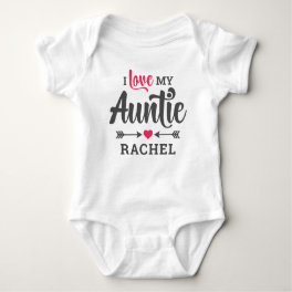 Personalised I Love My Auntie Baby Bodysuit