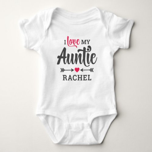 Personalised I Love My Auntie Baby Bodysuit