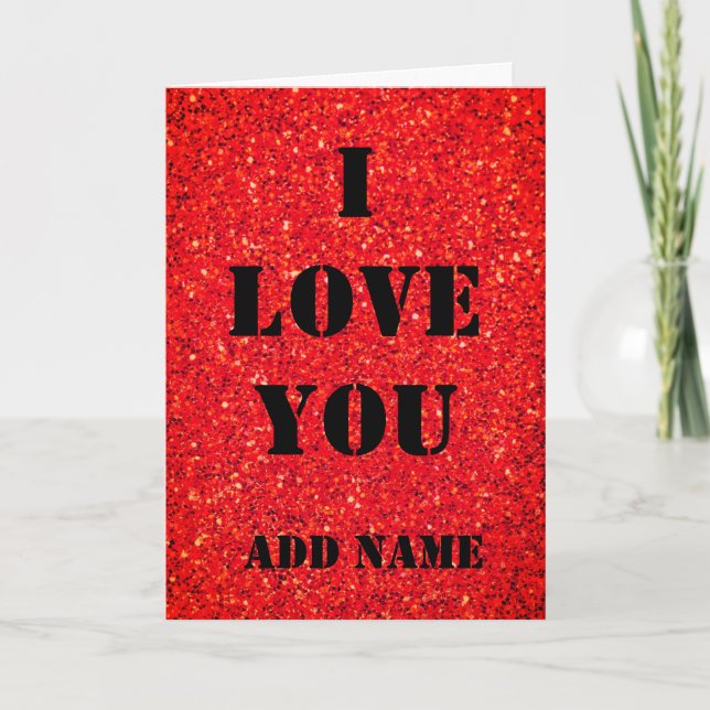 Personalised I love you card (Front)