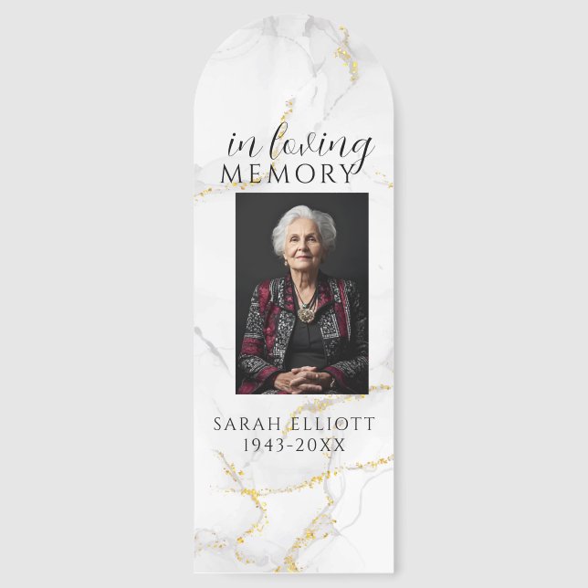 Personalised In Loving Memory Photo Tribute Bookmarks (Front)