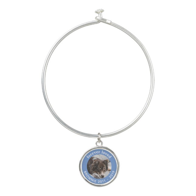 PERSONALISED IN MEMORIAM PET BANGLE BRACELET (Front)