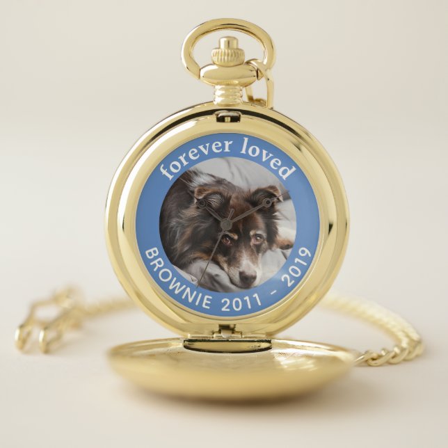PERSONALISED IN MEMORIAM PET POCKET WATCH (Inside)