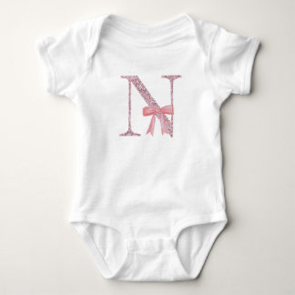 Personalised Initial Baby Girl "N" Baby Bodysuit
