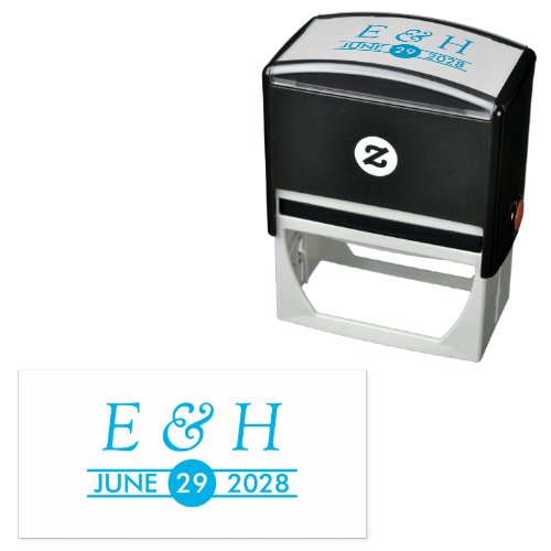 Personalised Initials and Date Self_inking Stamp