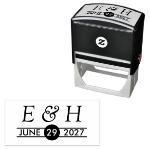 Personalised Initials and Date Self-inking Stamp