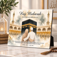 Personalised Islamic Couples Gift, Hajj Mubarak