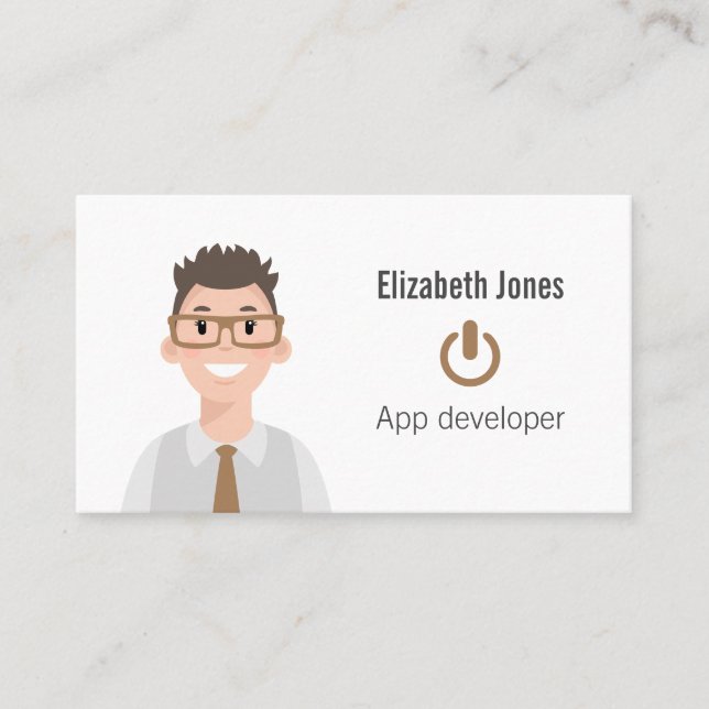 Personalised IT Avatar Business Card (Front)