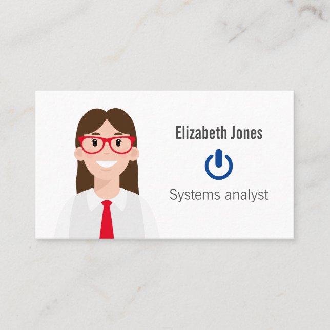 Personalised IT Avatar Business Card (Front)