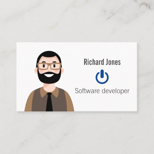 Personalised IT Avatar Business Card (Front)