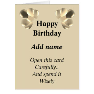 Personalised joke funny birthday card