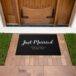 Personalised Just Married Newlyweds Doormat