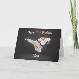 Personalised Karate/Tae Kwon Do Birthday Card