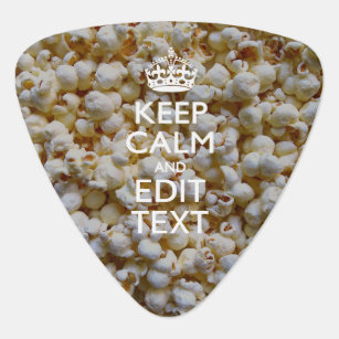 Personalised KEEP CALM AND Your Text on Popcorn Guitar Pick