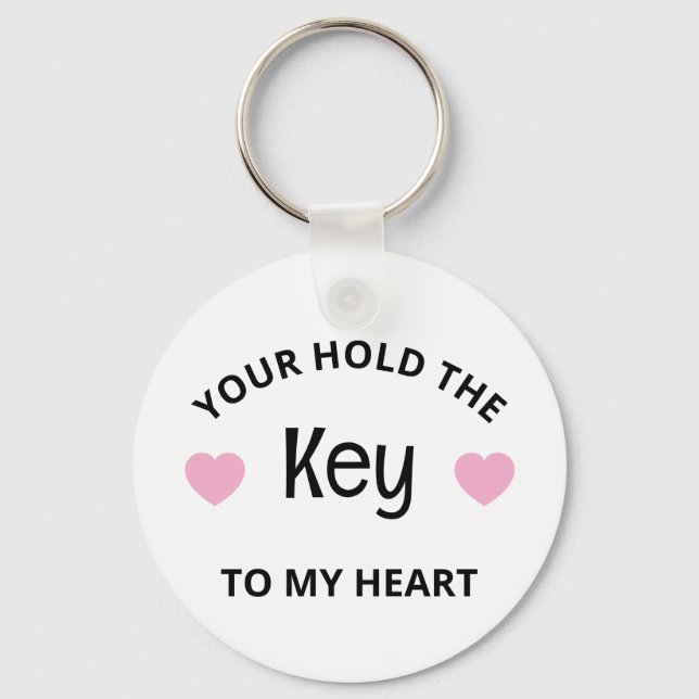 Personalised Key To My Heart Keyring (Front)