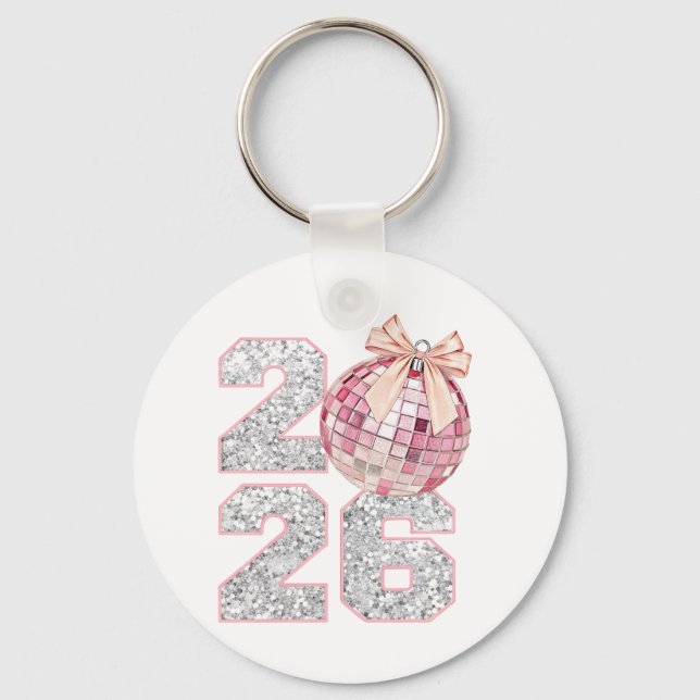 Personalised Keychain-Happy New Year 2026 Keychain (Front)