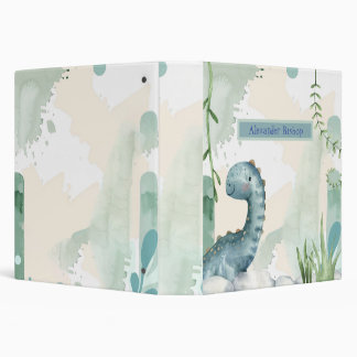 Personalised Kids Cute Dinosaur Binder
