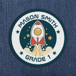 Personalised Kids Space Ship Patch<br><div class="desc">Personalised Kids Space Ship Patch - Blast off on an amazing outer space adventure with this ultra cool and colorful outer space personalised patch,  perfect to be used as a school label. This out of this world design is just perfect for your future little space explorer!</div>