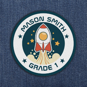 Personalised Kids Space Ship Patch