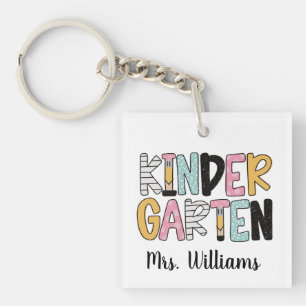 Personalised Kindergarten Teacher Shirt, Kindergar Keychain