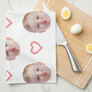 Personalised Kitchen Decor Any Face Family Friends Towel